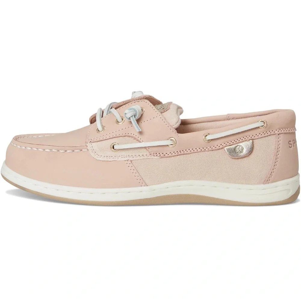 NWT Sperry Girls longfish boat shoes- color rose/pale pink- still in the box - Picture 4 of 9